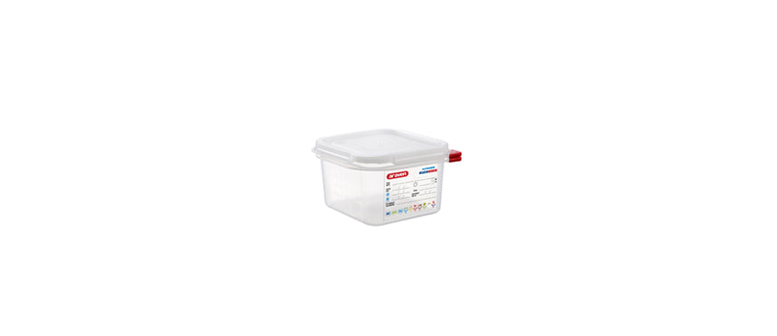 vasca GN 1/6 in polipropilene con coperchio cm 17,6X16,5 h 10 lt 1,7
