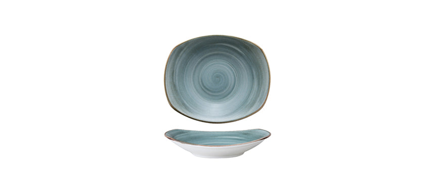 Piatto fondo rettangolare azzurro (27) cm 28X24,5