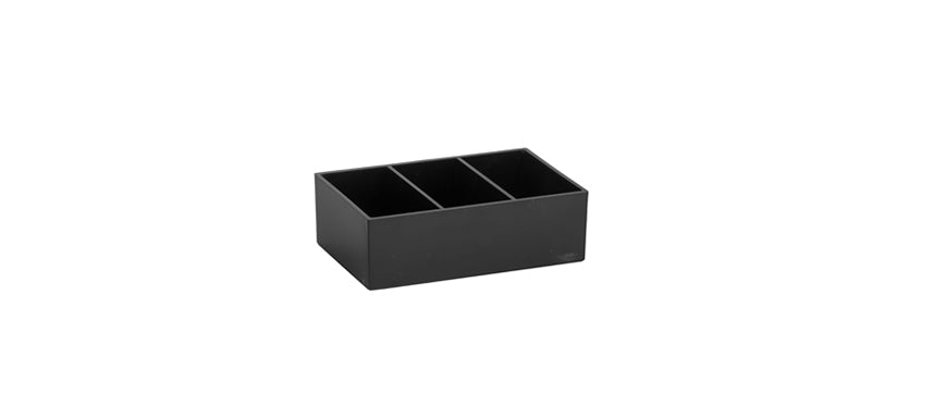 porta bustine plastica 3 scomparti cm 16x9 h 5,5