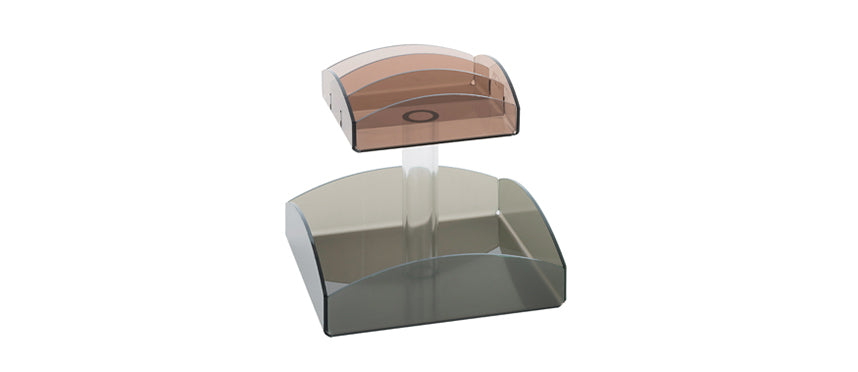 alzata portabustine plexiglass cm 20x20 h 18