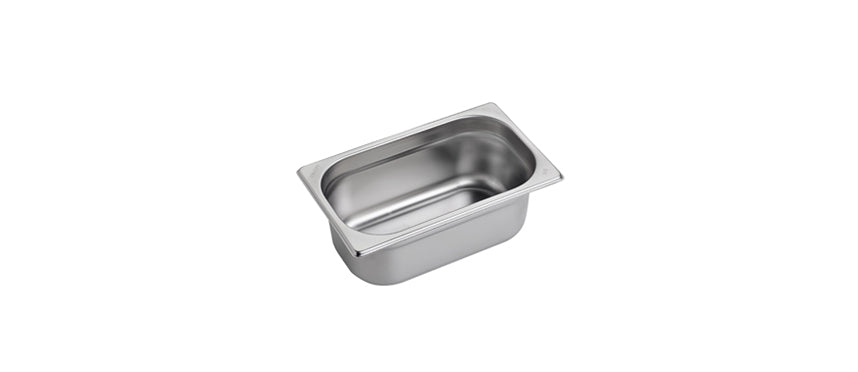 Vasca inox GN 1/4 cm 26,5x16,2 h 10 lt 2,8