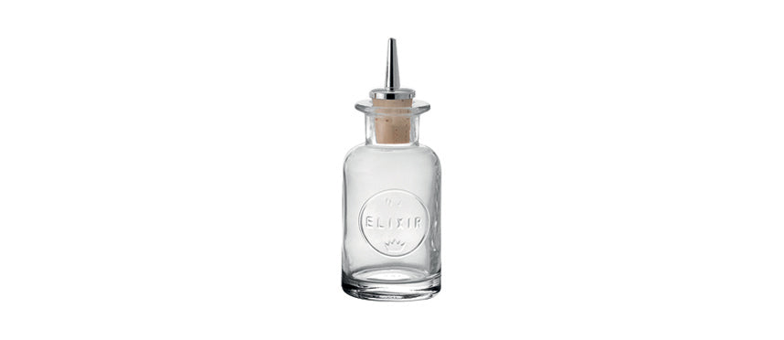 bottiglia Mixology Elixir vetro n. 2 con tappo versatore cl 10 h 14,2