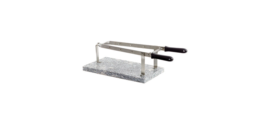 Portaprosciutto con base marmo inox