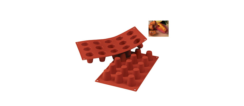 Stampo 15 mini babà Ø cm 3,5 h 3,8