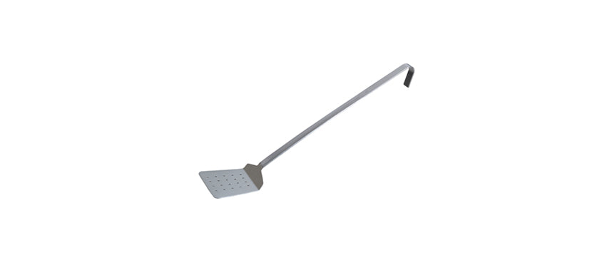 Paletta forata inox cm 10x9 manico 32
