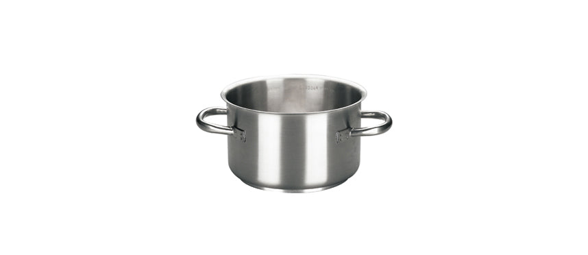 Casseruola inox alta 2 manici Ø cm 24 h 15 lt 6,5