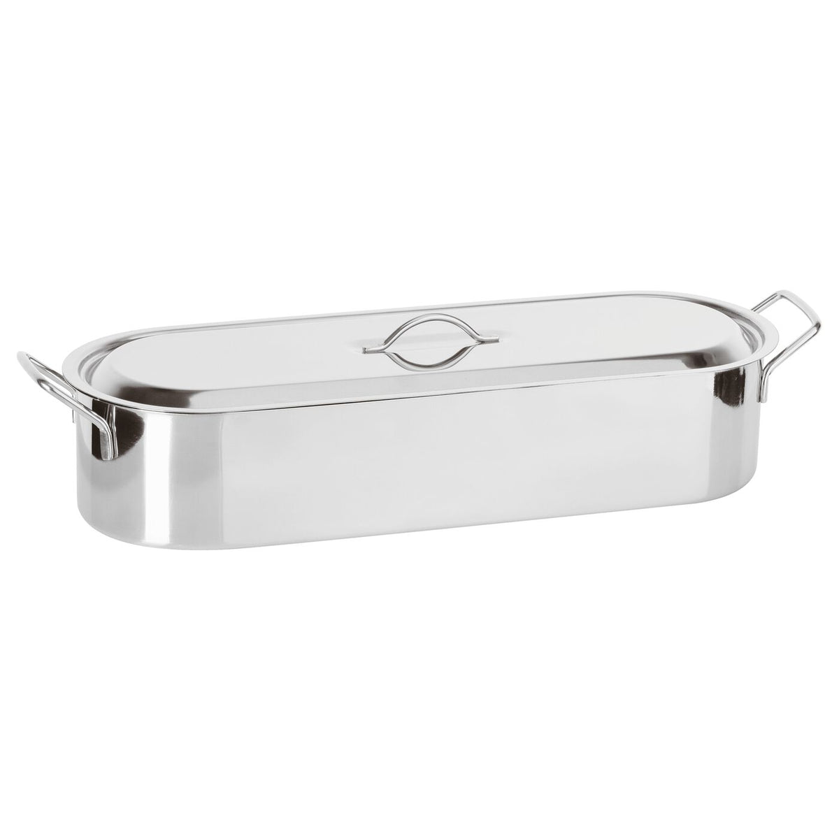 Pesciera inox con griglia e coperchio 61,5x18,5 cm Paderno - Paderno, immagine ufficiale