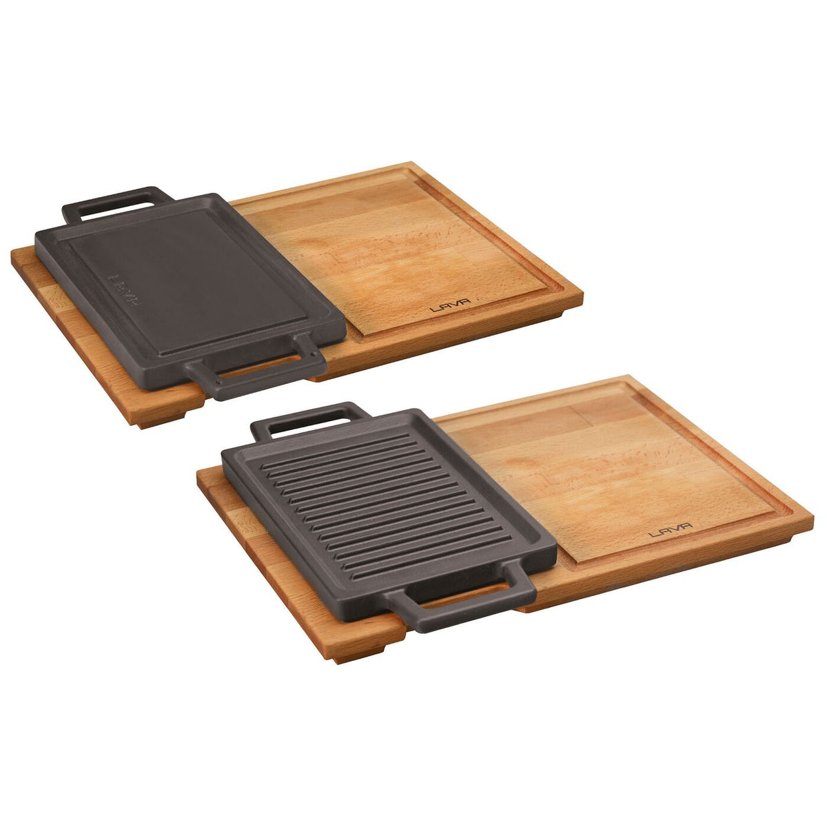 Griglia ghisa reversibile con tagliere faggio 22x15 cm Paderno - Paderno, immagine ufficiale