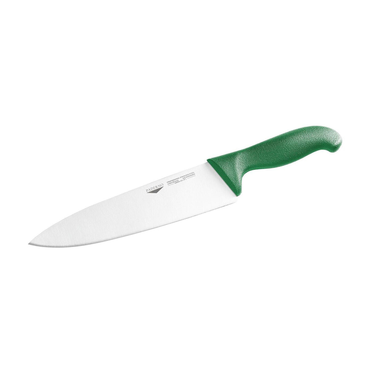 Coltello da cucina 23 cm stampato manico verde Paderno - 18000G23