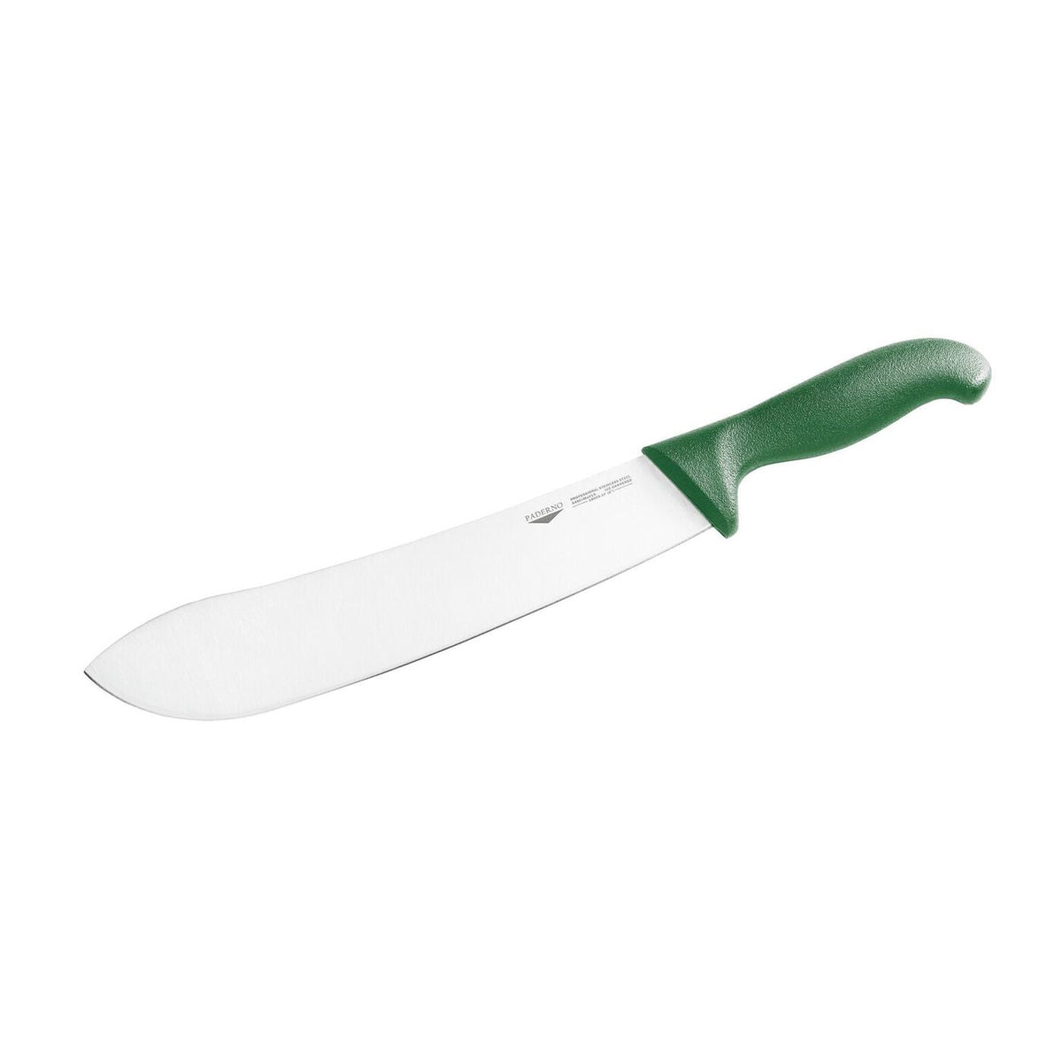 Coltello scimitarra 27 cm stampato manico verde Paderno - 18005G27