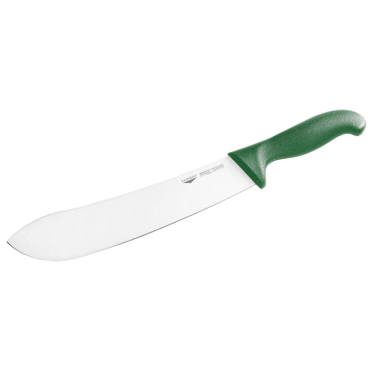 Coltello scimitarra 32 cm stampato manico verde Paderno - 18005G32