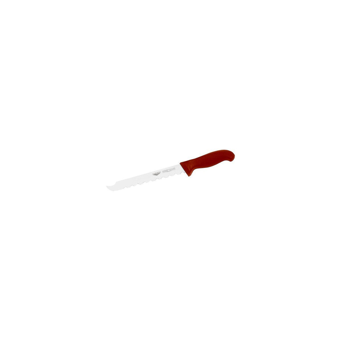Coltello surgelati 18 cm stampato manico rosso Paderno - 18021R18
