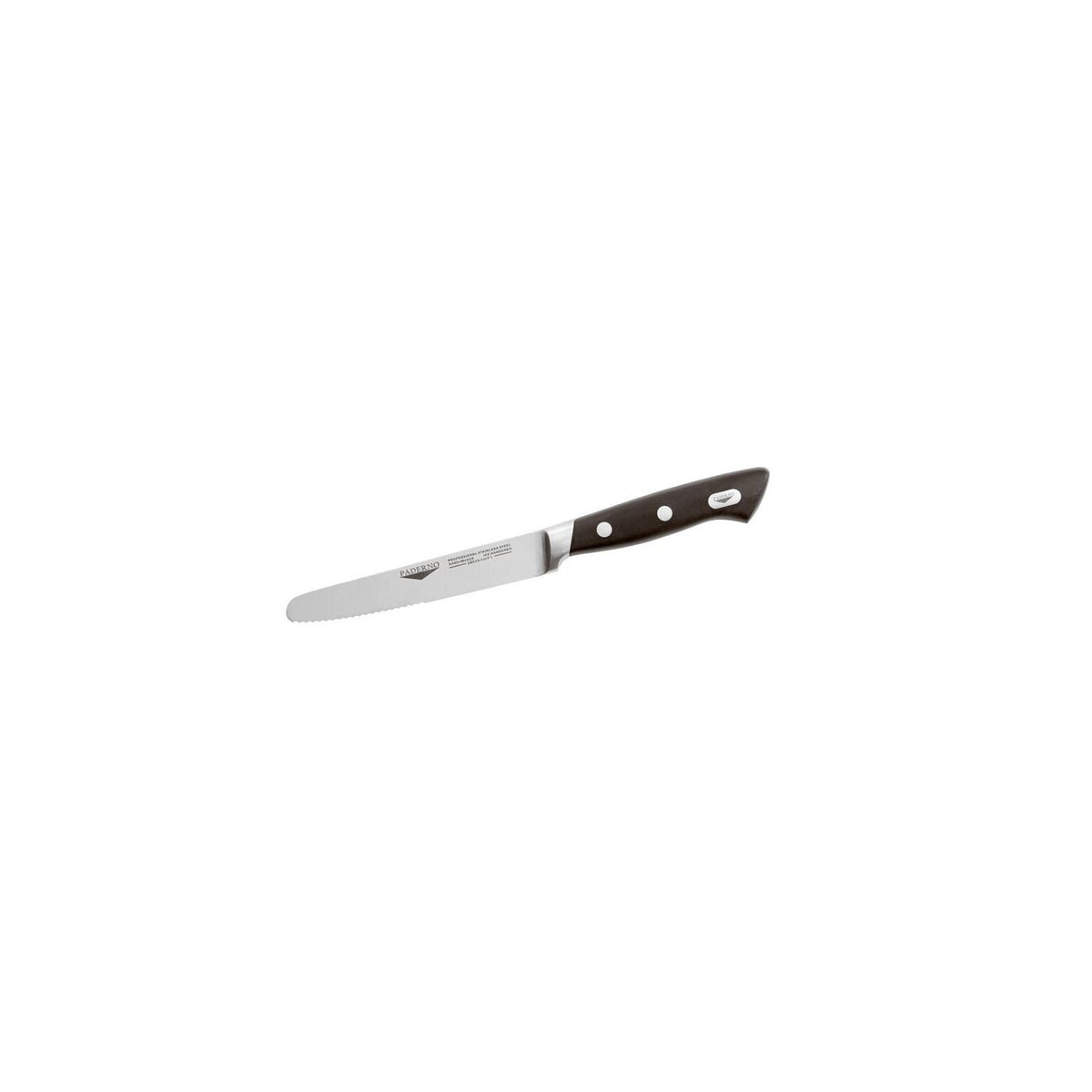 Coltello tavola seghettato 11 cm forgiato Paderno - 18123-11