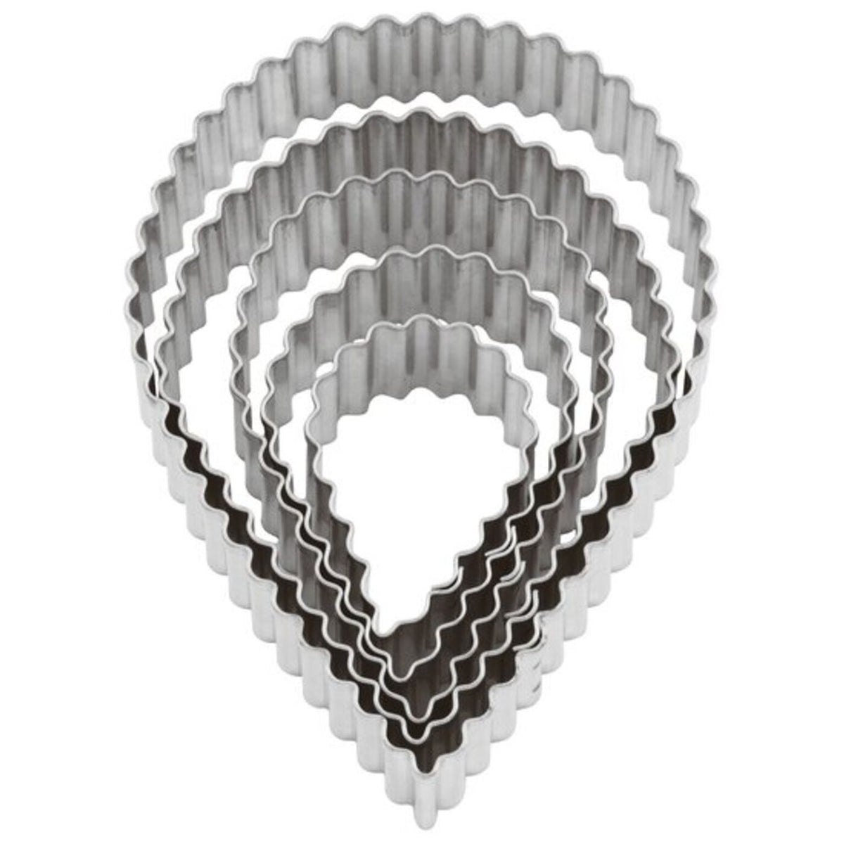 Tagliapasta goccia festonata in acciaio inox Paderno - 47322-12