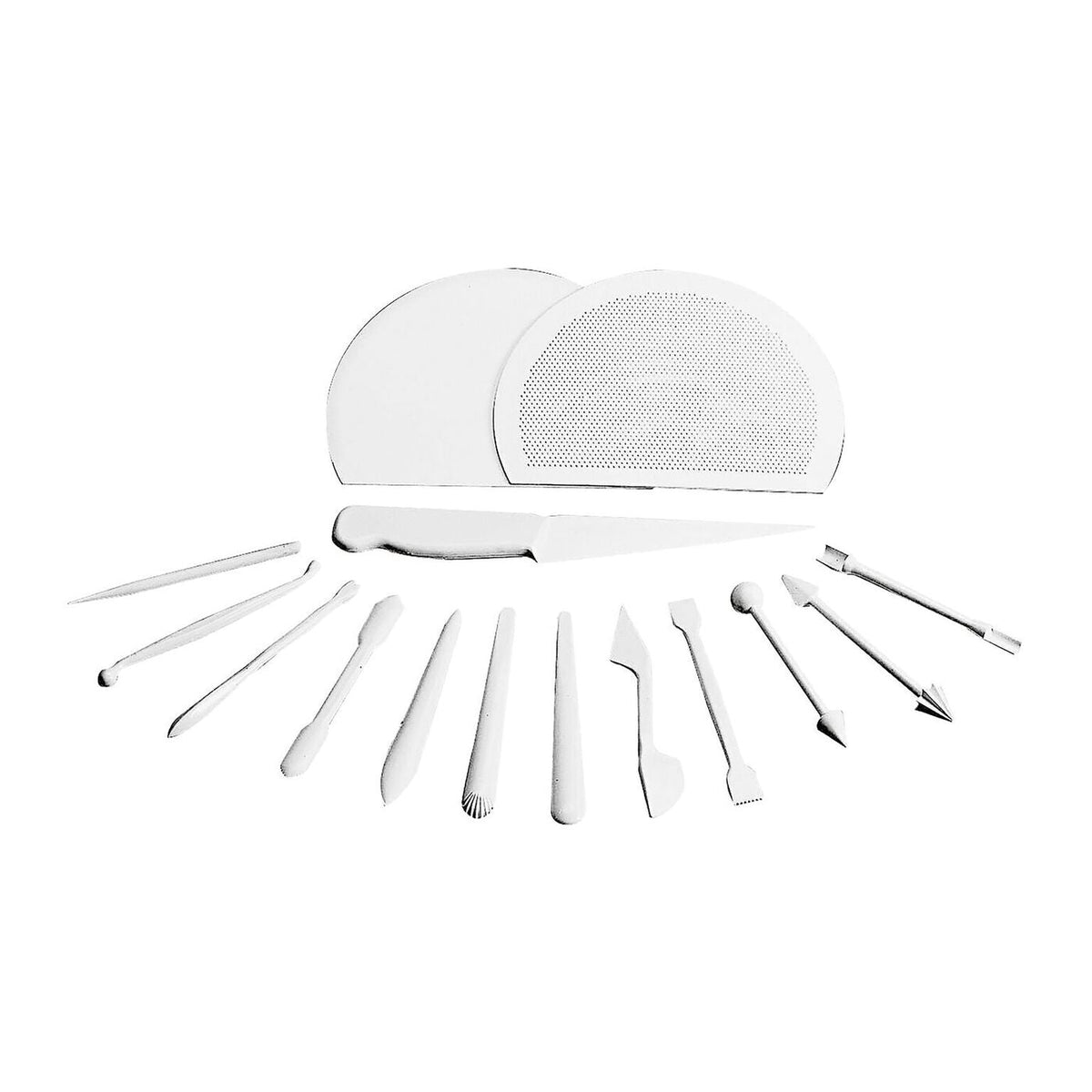 Kit di 14 attrezzi per decorazione e marzapane Paderno - 47631-12