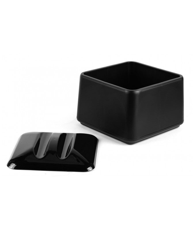 Portaghiaccio quadro con coperchio nero