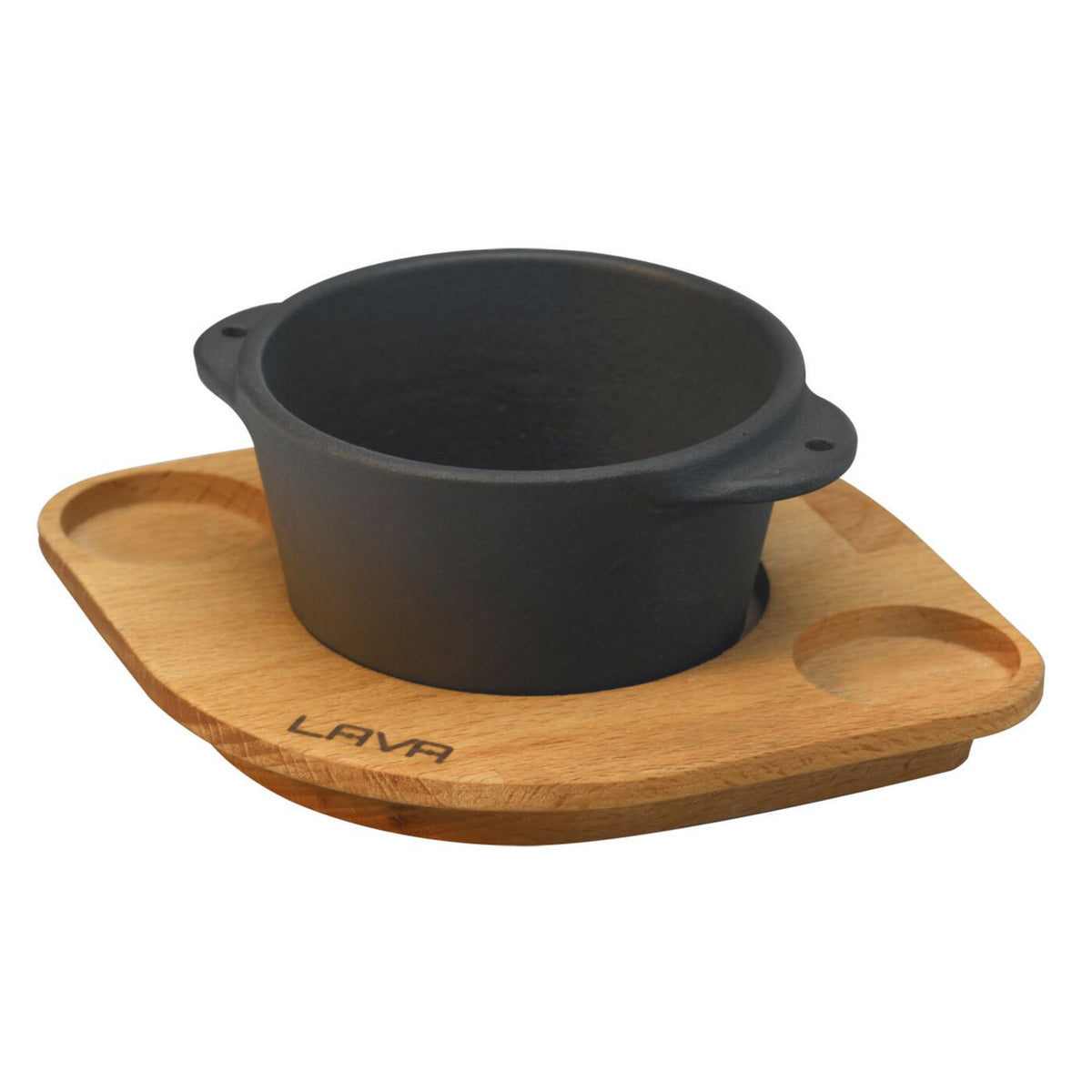 Coppetta soufflé ghisa con supporto faggio Ø 8 cm Paderno - Paderno, immagine ufficiale