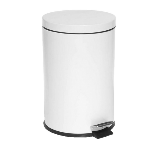 White pedal bin 5lt