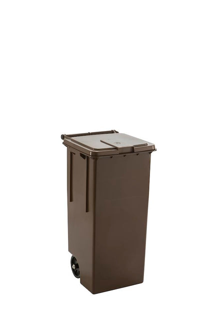 Pattumiera completa marrone cm 46x42x81,5 lt 100 per cucina professionale HACCP