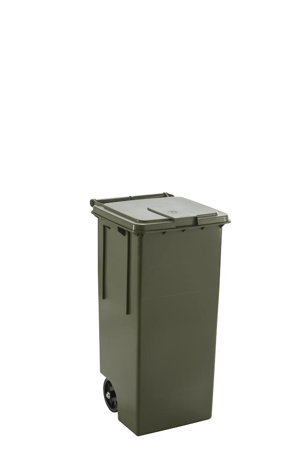Pattumiera completa verde cm 46x42x81,5 lt 100 per cucina professionale HACCP