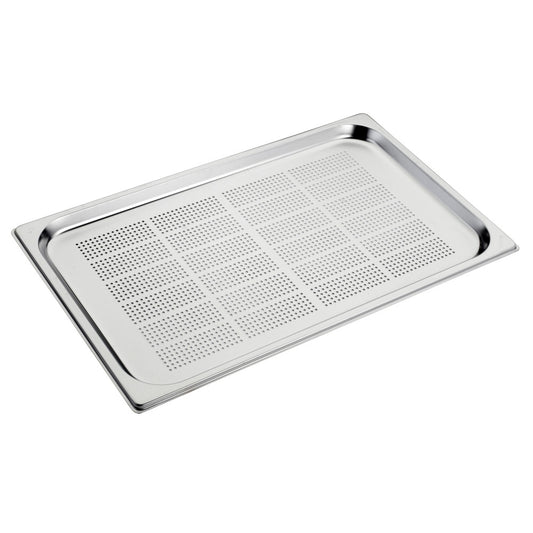 Bacinella gn 1/1 inox forata cm 53x32,5x2h
