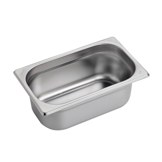 Bacinella gn 1/4 inox cm 26,5x16x10h articoli acciaio inox