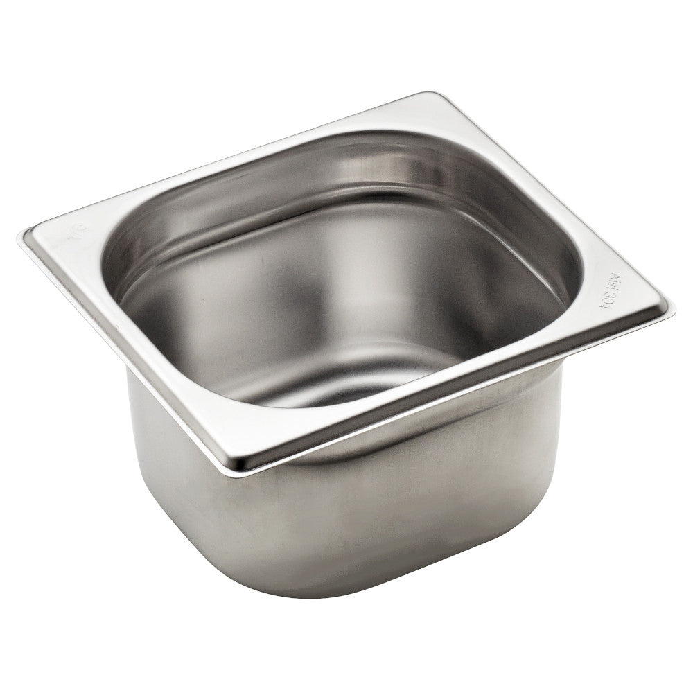 Bacinella gn 1/6 inox cm 17,6x16x6,5h articoli acciaio inox