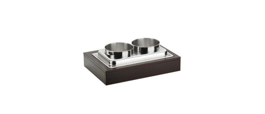Portachampagne legno/inox cm 64x46 h 21
