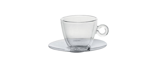 tazza multiuso con piatto inox duos thermic glass vetro borosilicato cl 30 tazza per caffetteria
