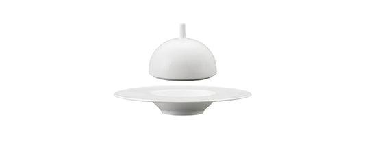 cloche per piatto gourmet saturno bianco ø 25 piatto ristorante professionale