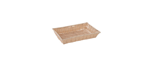 cesta buffet vimini plastificato cm 41x29 h 8 - cestino buffet per presentare pane, prodotti da forno, frutta e piccole preparazioni