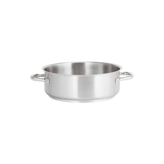 Casseruola bassa inox 2 manici Ø 28 cm Paderno Serie 1000