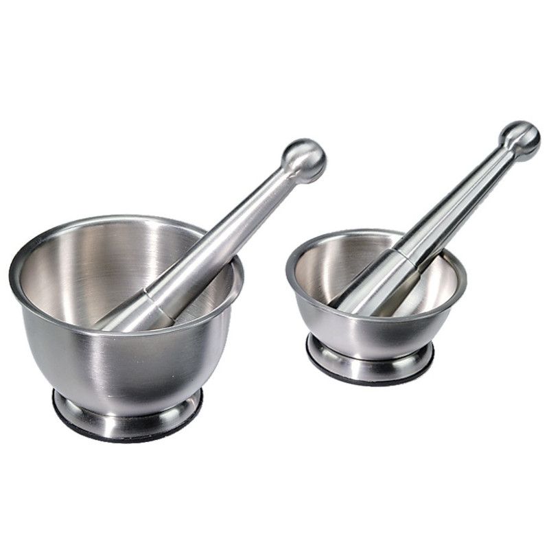 Mortaio in inox con pestello ø 12 articoli acciaio inox