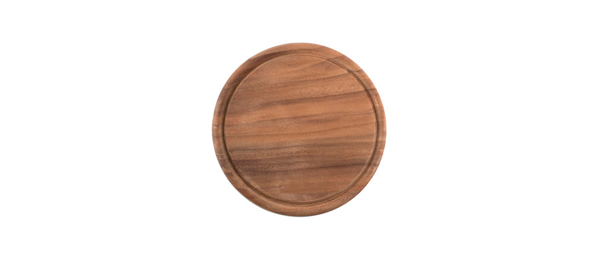 tagliere acacia tondo con raccogli liquidi ø cm 30 h 1,5 - articolo buffet per organizzare e valorizzare il servizio buffet