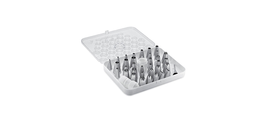 Confezione 38 bocchette grandi inox assortite - articolo per pasticceria
