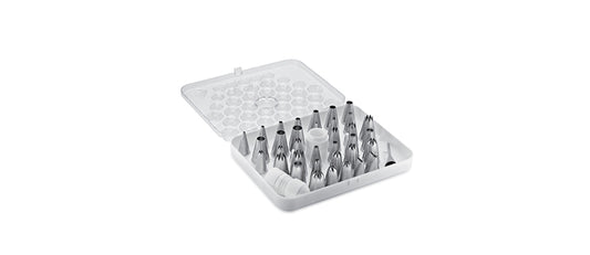 Confezione 38 bocchette grandi inox assortite - articolo per pasticceria