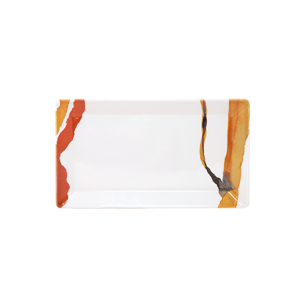 Piatto rettangolare kimi flora cm 26x15