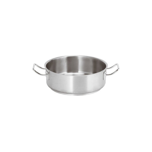 Casseruola bassa inox 2 manici Ø 28 cm Paderno Serie 2000