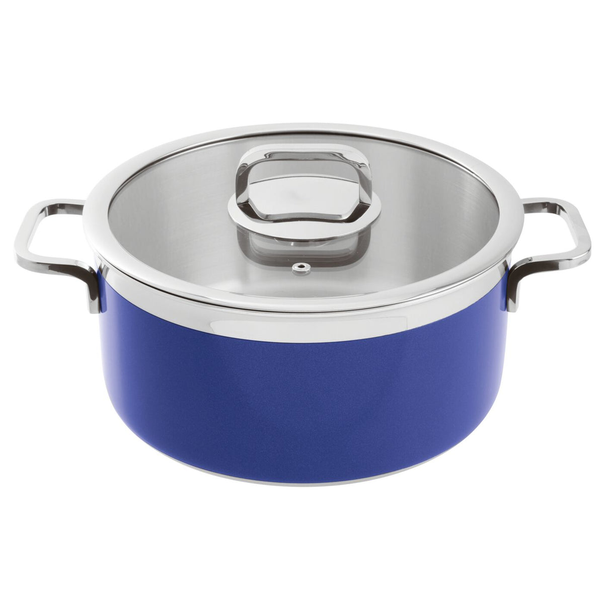 Casseruola con coperchio inox 3-Ply Ø 24 cm blu Paderno