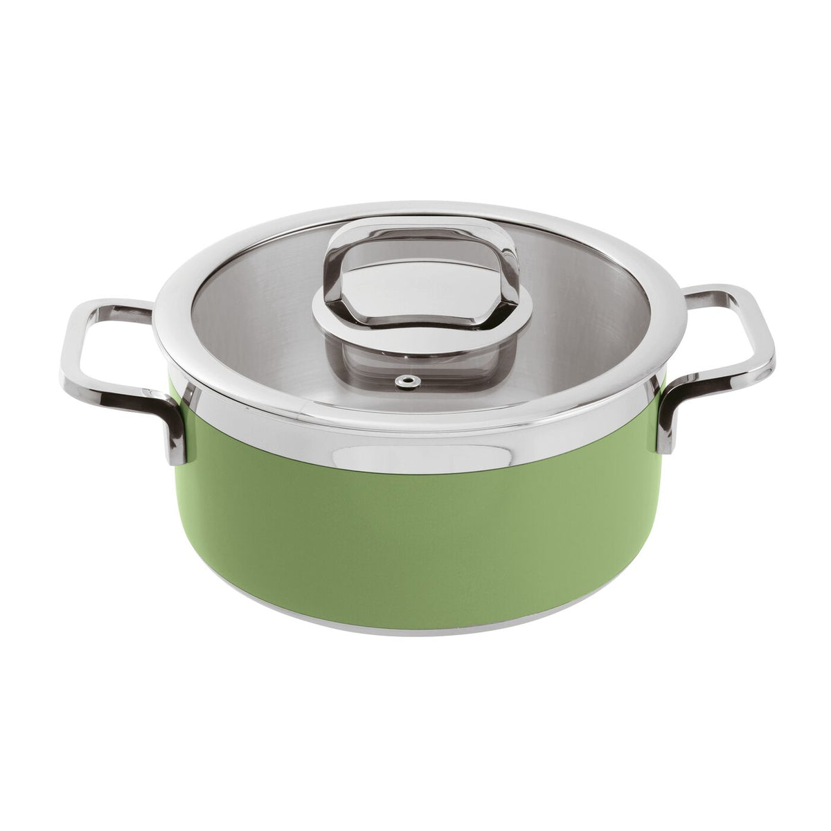 Casseruola con coperchio inox 3-Ply Ø 20 cm verde Paderno