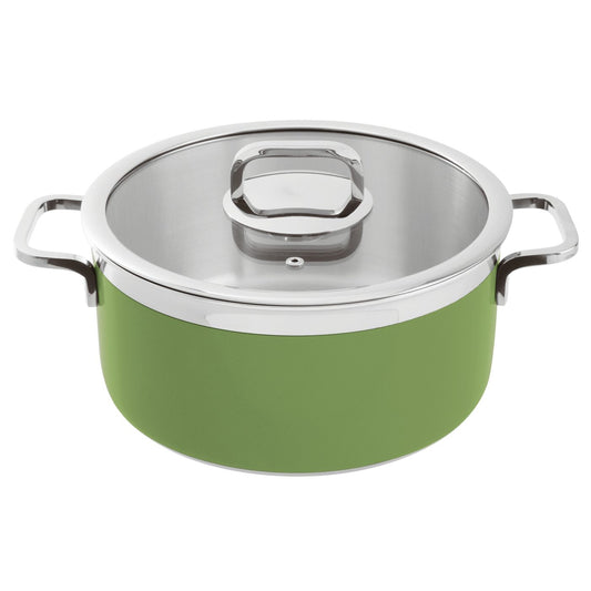 Casseruola con coperchio inox 3-Ply Ø 24 cm verde Paderno