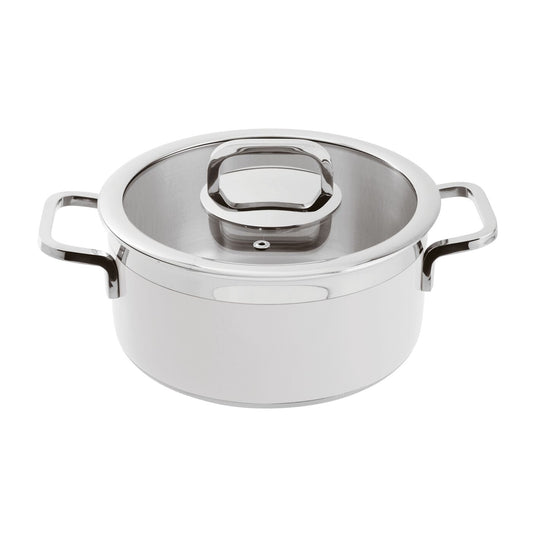 Casseruola con coperchio inox 3-Ply Ø 20 cm bianco Paderno
