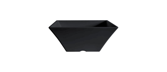 coppa quadrata svasata nera cm 40x40 h 14,5 - coppa in melamina in melamina