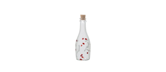 bottiglia decorata n° 2 con tappo silicone cl 12 - articolo per la tavola