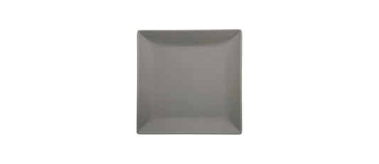 Piatto piano quadrato Boston/Tokyo grigio opaco cm 24x24