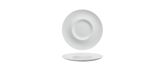 piatto piano con falda Athens Bianco Ø cm 31 - piatto piano