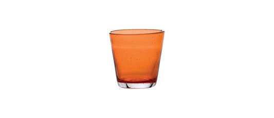 bicchiere acqua arancione Bollicine vetro soffiato a bocca cl 30 Essentia - bicchiere tavola per tavola elegante e ristorazione, SKU 125542
