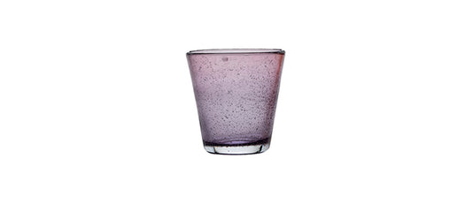 bicchiere acqua lilla Bollicine vetro soffiato a bocca cl 30 Essentia - bicchiere tavola per tavola elegante e ristorazione, SKU 125545