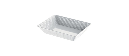 Cesta bianca rettangolare cm 28x20 h 3
