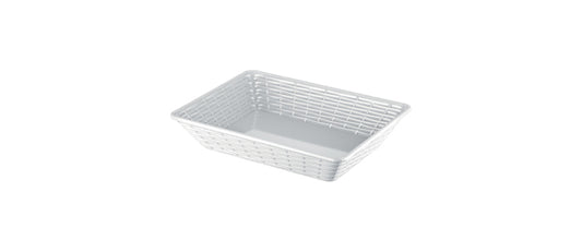 Cesta bianca rettangolare cm 37x27 h 8